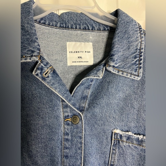 Celebrity Pink Plus size Shacket Midwash NWT - Picture 4 of 7